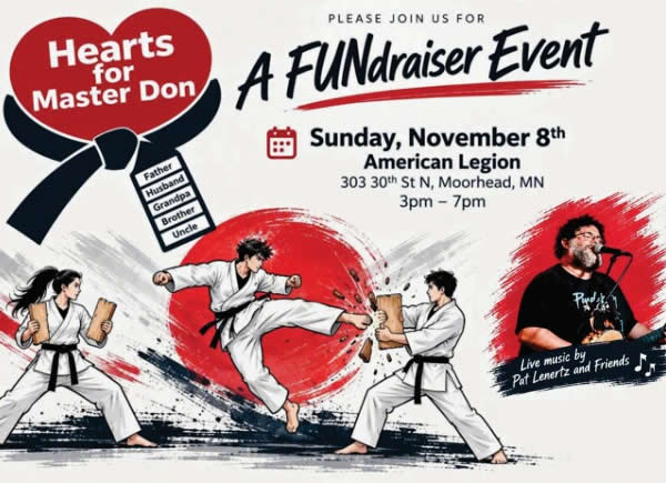 Come to the fundraiser Hearts for Master Don