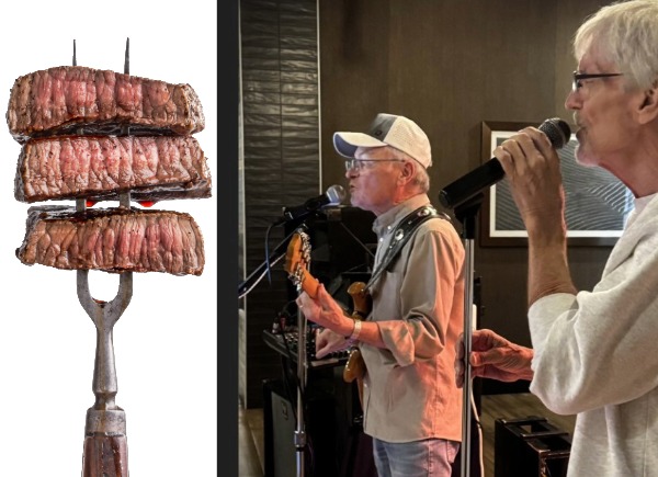 Steak night and the 60's Guys at the American Legion in Moorhead.