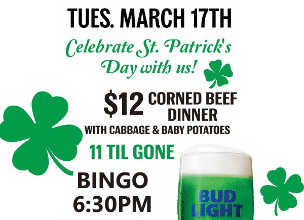 St Patrick's Day Dinner
