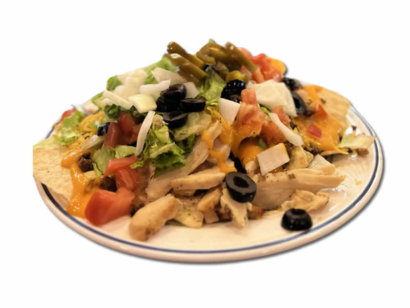 Get an appetizer such as Chicken nachos at the American Legion in Moorhead, Minnesota.